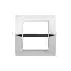 ABB - Placca Square Metal Cromo Lucido 4+4M 2gang Chrome - Mylos