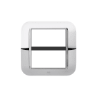 ABB - Placca round metal cromo lucido 4+4M 2gang chrome - Mylos.