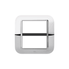 ABB - Placca round metal cromo lucido 4+4M 2gang chrome - Mylos.