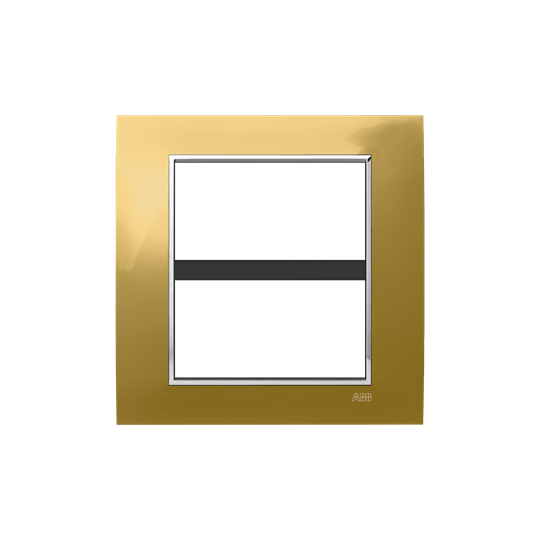 ABB - Placca square metal oro lucido 4+4M 8gang gold - Mylos