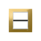 ABB - Placca square metal oro lucido 4+4M 8gang gold - Mylos