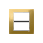ABB - Placca square metal oro lucido 4+4M 8gang gold - Mylos
