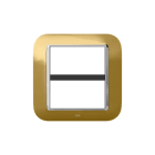 ABB - Round frame, metal, glossy gold 4+4M 8gang - Mylos Placca round metal oro lucido 4+4M.