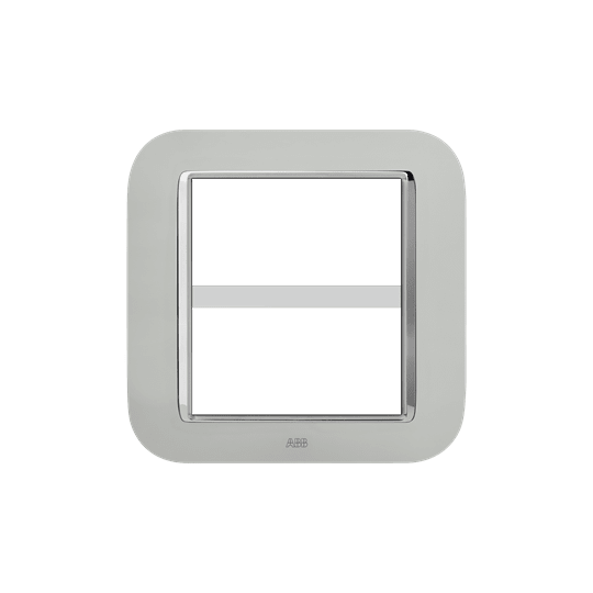 ABB - Placca round velvet ghiaccio 4+4M 8gang silver - Mylos