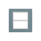 ABB - Placca Square Velvet Grigio Freddo 4+4M 2gang Grey - Mylos