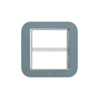 ABB - Placca round velvet grigio freddo 4+4M 2gang grey - Mylos