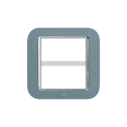 ABB - Placca round velvet grigio freddo 4+4M 2gang grey - Mylos