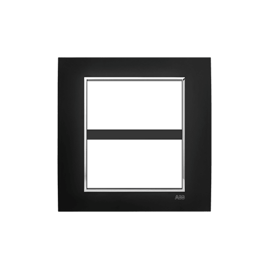 ABB - Placca Square Velvet Nero 4+4M 2gang Black - Mylos