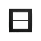 ABB - Placca Square Velvet Nero 4+4M 2gang Black - Mylos