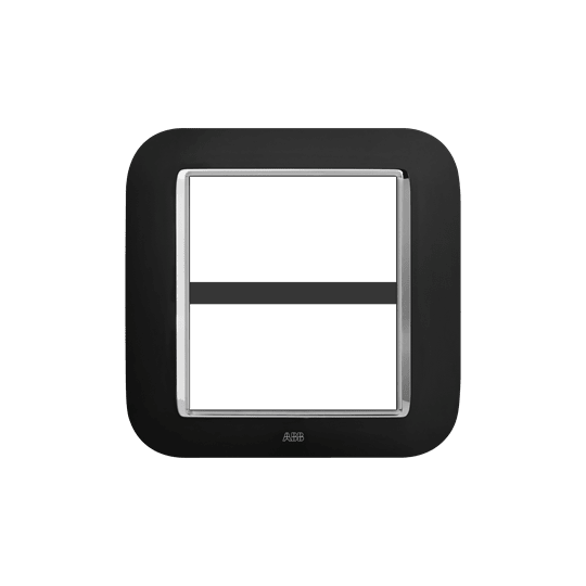 ABB - Placca round velvet nero 4+4M 8gang Mylos - elegante e funzionale.