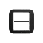 ABB - Placca round velvet nero 4+4M 8gang Mylos - elegante e funzionale.