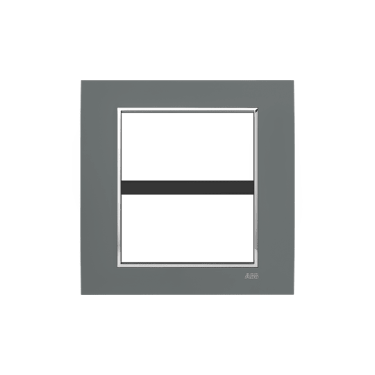 ABB - Placca Square Velvet Graphite 4+4M 2gang Black - Mylos