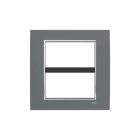 ABB - Placca Square Velvet Graphite 4+4M 2gang Black - Mylos