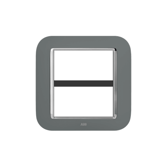 ABB - Placca round velvet graphite 4+4M 2gang black - Mylos.