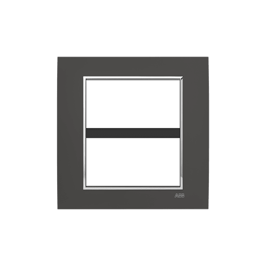ABB - Square frame Velvet Anthracite 4+4M 2gang Mylos PLACCA SQUARE VELVET ANTRACITE 4+4M.