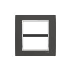 ABB - Square frame Velvet Anthracite 4+4M 2gang Mylos PLACCA SQUARE VELVET ANTRACITE 4+4M.