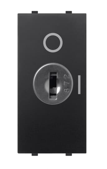 ABB - Pulsante a chiave 2P, 16AX, 16A - 250V~, 1NO 1NC 0CO Nero - Mylos.