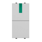ABB - Pulsante singolo, 16A - 250V~, normalmente aperto, con diffusore VERDE (LED incorporato) - 1P, 1NA 1NC 0CO Bianco - Mylos. 2CSY1025MC