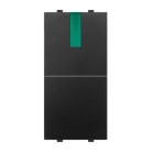 ABB - Pulsante 1P, 16A, NA, LED VERDE, Single-pole push switch, 1NO 1NC 0CO, BLACK - Mylos.