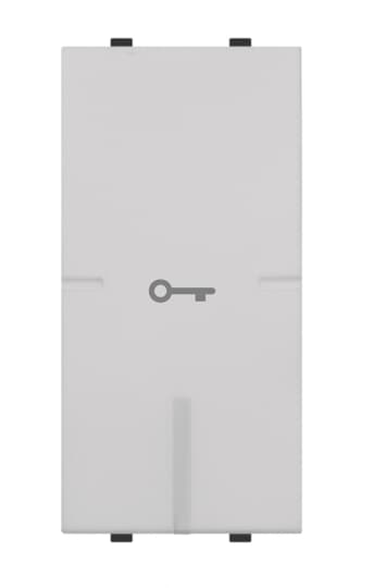 ABB - Pulsante singolo 16A - 250V~, normalmente aperto, con simbolo CHIAVE. 1P, 1NA 1NC 0CO Bianco - Mylos.