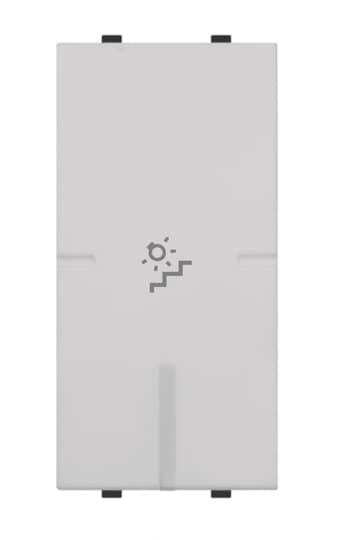 ABB - Pulsante 1P, 16A, NA, LUCE SCALE, Single-pole push switch, 16A - 250V~, normally open, with STAIRLIGHT symbol "light" Single push button 1NO 1NC 0CO White - Mylos. 2CSY1030MC