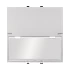 ABB - Pulsante singolo, 16A - 250V~, normalmente aperto, con portaetichette retroilluminata, 2 moduli (LED incorporato) 1P, 16A, NA, 2 moduli.