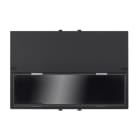 ABB - Pulsante singolo, 16A - 250V~, normalmente aperto, con portaetichette retroilluminata, 3 moduli (LED incorporato) - Nero - Mylos 1P, 16A, NA, 3 MOD. ETICHETTA.