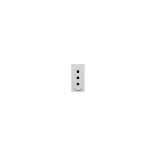 ABB - Presa 2P+T 10A P11 Italian Type White Mylos - 2P+E Socket Outlet 10A 250V~ P11 Type