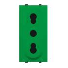 ABB - Presa 2P+E 10/16A - 250V~, tipo P17/11, verde, bipasso italiano - Mylos.
