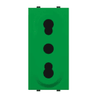 ABB - Presa 2P+E 10/16A - 250V~, tipo P17/11, verde, bipasso italiano - Mylos.