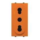 ABB - Presa 2P+E 10/16A - 250V~ P17/11 Arancione Bipasso Italiano Mylos. 2CSY1106MA