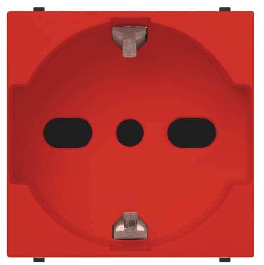 ABB - Presa 2P+E bivalente 16A 250V~ P30/17 rossa tipo italiano Bipasso Red Mylos.