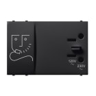 ABB - Presa rasoio con trasformatore isolante, alimentazione 230V~ 50/60Hz. Tensione di uscita 125V~ (standard americano 2P) o 230V~ (2P, tipo P11) Nero - Mylos. 2CSY1113MS