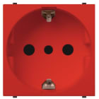 ABB - Presa 2P+T 16A P30 Rossa Italian Type Mylos - 250V~ 16A RED Socket Outlet