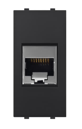 ABB - Presa telefonica RJ12 1 gang nera Mylos - Telephone connector. 2CSY1122MS