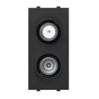 ABB - Presa TV/SAT demix passante, connettore maschio IEC Ø 9.5 mm e femmina F, attenuazione 10 dB, nero - Mylos.