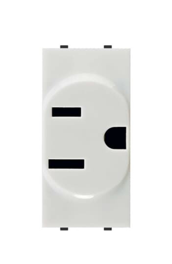ABB - Presa 2P+T 15A 127V Standard USA American National White Mylos.