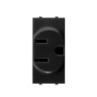 ABB - Presa 2P+T 15A 127V Standard USA American National Black Mylos St.