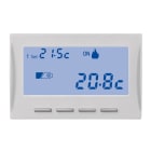 ABB - Electronic time-programmable thermostat with LCD display, day/week programming, summer/winter function, 3 modules, powered by 1.5V AA battery - White CRONOTERMOSTATO.