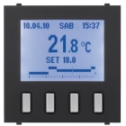 ABB - Electronic time-programmable thermostat, day/week programming, summer/winter function, with LCD display, 2 modules, 230V~ 50/60Hz power supply Button Heater 0gang Black - Mylos CRONOTERMOSTATO 2 MODULI.
