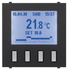 ABB - Electronic time-programmable thermostat, day/week programming, summer/winter function, with LCD display, 2 modules, 230V~ 50/60Hz power supply Button Heater 0gang Black - Mylos CRONOTERMOSTATO 2 MODULI. 2CSY1201XS