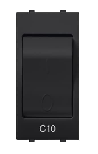 ABB - Automatic MCB, 1P+N, C10, breaking capacity 3kA Black - Mylos INT. AUT. MAGN., 1P+N, C10, 3KA.