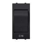 ABB - Automatic MCB, 1P+N, C16, breaking capacity 3kA Black INT. AUT. MAGN., 1P+N, C16, 3KA - Mylos