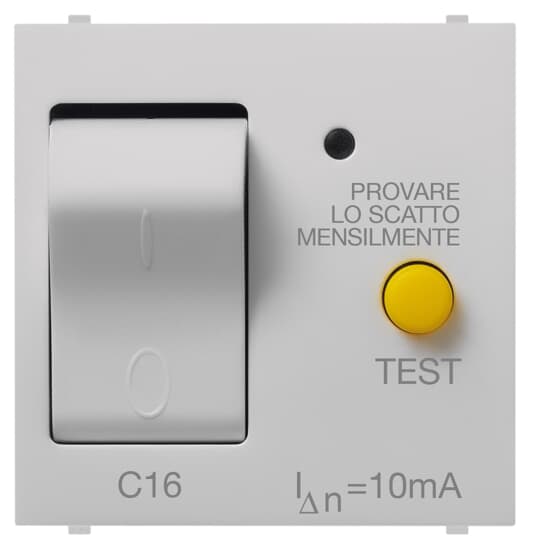ABB - Automatic RCD 1P+N C16 10mA 3KA White Mylos INT. AUT. MAGN. DIFF.