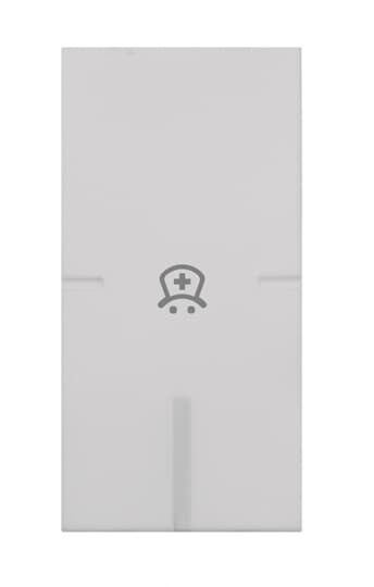 ABB - 1 module key cover with NURSE symbol switch/push button white - Mylos, COPRITASTO 1 MOD., PERS. INFERMIERISTICO.