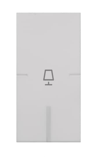 ABB - 1 module key cover, with TABLE LAMP symbol Switch/dimmer Symbol "light" White - Mylos COPRITASTO 1 MOD., LAMPADA DA TAVOLO 2CSY1503MC