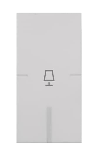 ABB - 1 module key cover, with TABLE LAMP symbol Switch/dimmer Symbol "light" White - Mylos COPRITASTO 1 MOD., LAMPADA DA TAVOLO