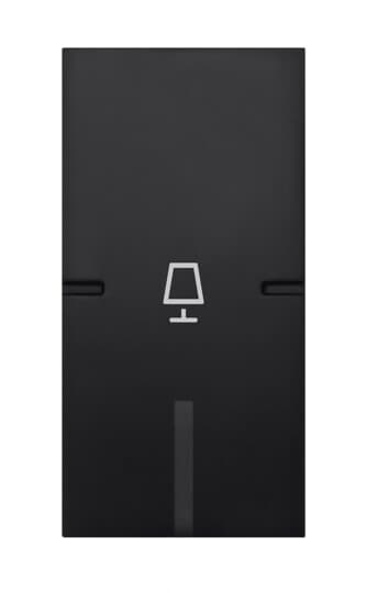 ABB - 1 module key cover with TABLE LAMP symbol Switch/push button "light" Black - Mylos COPRITASTO 1 MOD., LAMPADA DA TAVOLO.