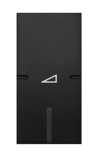 ABB - 1 module key cover with DIMMER symbol switch/dimmer black - Mylos, COPRITASTO 1 MOD., VARIALUCE.