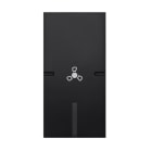 ABB - 1 module key cover with FAN symbol Cooling Black - Mylos, COPRITASTO 1 MOD., VENTILATORE.